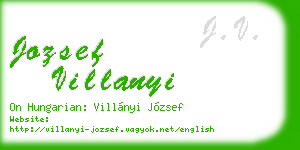 jozsef villanyi business card