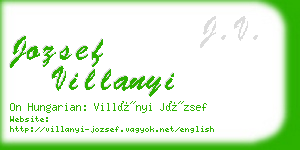 jozsef villanyi business card